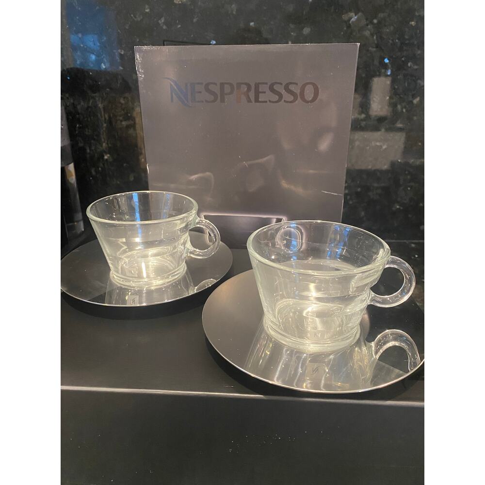 New in Box Nespresso VIEW Collection Cappuccino Cups and Saucers - Picture 6 of 9